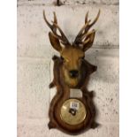 BAROMETER WITH STAG HEAD