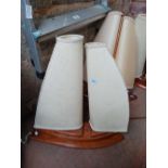 3 WOODEN BOAT SHAPED TABLE LIGHTS A/F