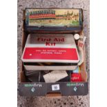 CARTON OF MISC VINTAGE TINS INCL;