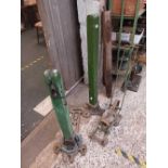 PAIR OF VINTAGE CAVENDISH & A CAST IRON WHITE LINE MARKER