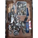 CARTON OF MISC CUTLERY & TABLEWARE