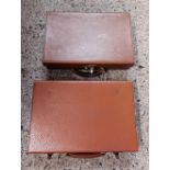 2 SMALL VINTAGE LEATHER CASES