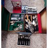 QTY OF MISC MIXED CUTLERY IN BOXES