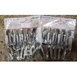 2 PACKS OF STAINLESS STEEL CLOTHES PEGS