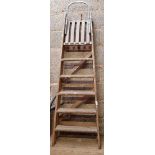 VINTAGE WOODEN DECORATORS STEP LADDER,