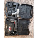 2 CORDLESS ELECTRIC DRILLS IN CASES