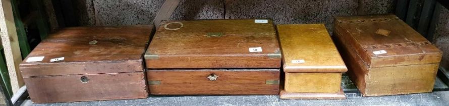 4 VARIOUS WOODEN BOXES