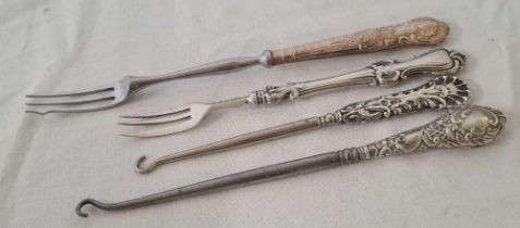 4 SILVER HANDLED ITEMS