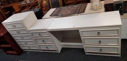 MODERN DRESSING TABLE WITH NO MIRROR & MATCHING CHEST OF 5 DRAWERS