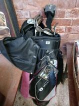 MOTO CADDY GOLF BAG WITH MISC CLUBS