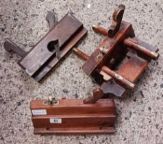 3 VINTAGE MORTICE PLANES