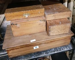 5 WOODEN CONTAINER BOXES