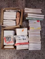 CARTON WITH MISC EMI 8MM HOME RECORDED TAPES & EMPTY SPOOLS