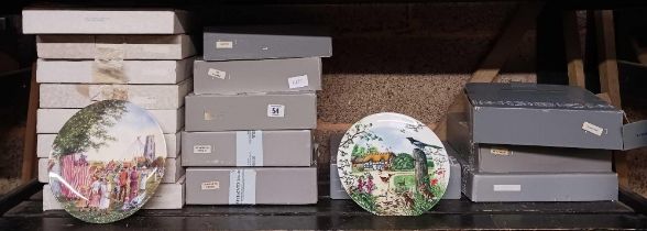 QTY OF WEDGWOOD COLLECTORS PLATES FROM THE COLIN NEWMANS COUNTRY PANORAMA COLLECTION & COLLECTOR