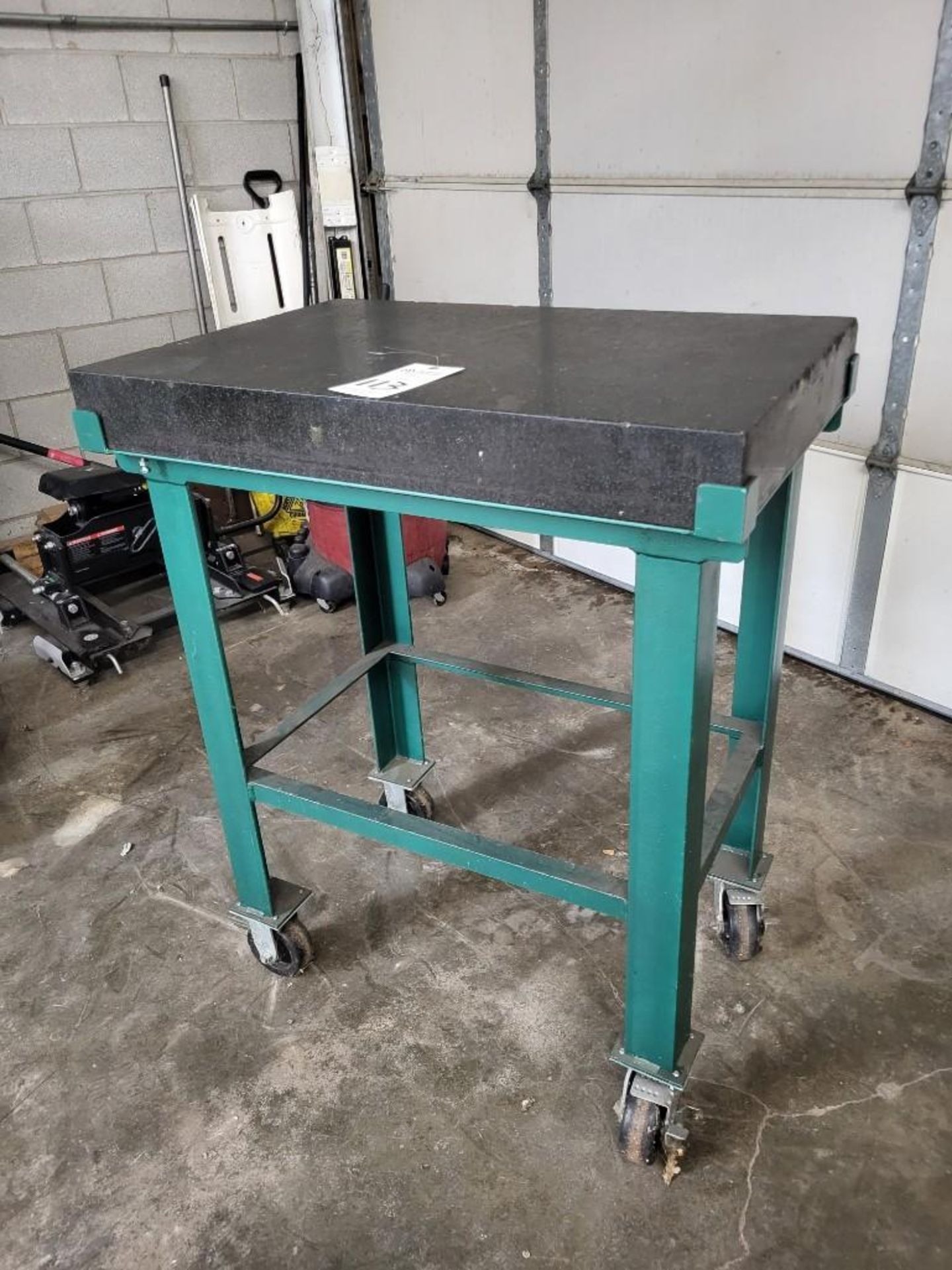 BLACK GRANITE INSPECTION TABLE WITH STAND - Image 2 of 8