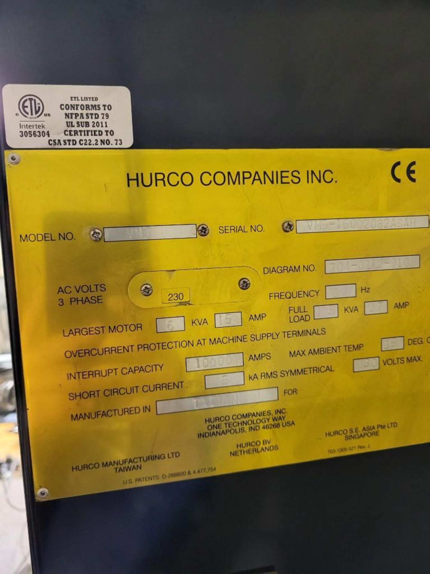 HURCO VM-5I CNC VMC, 2013 - Image 8 of 13