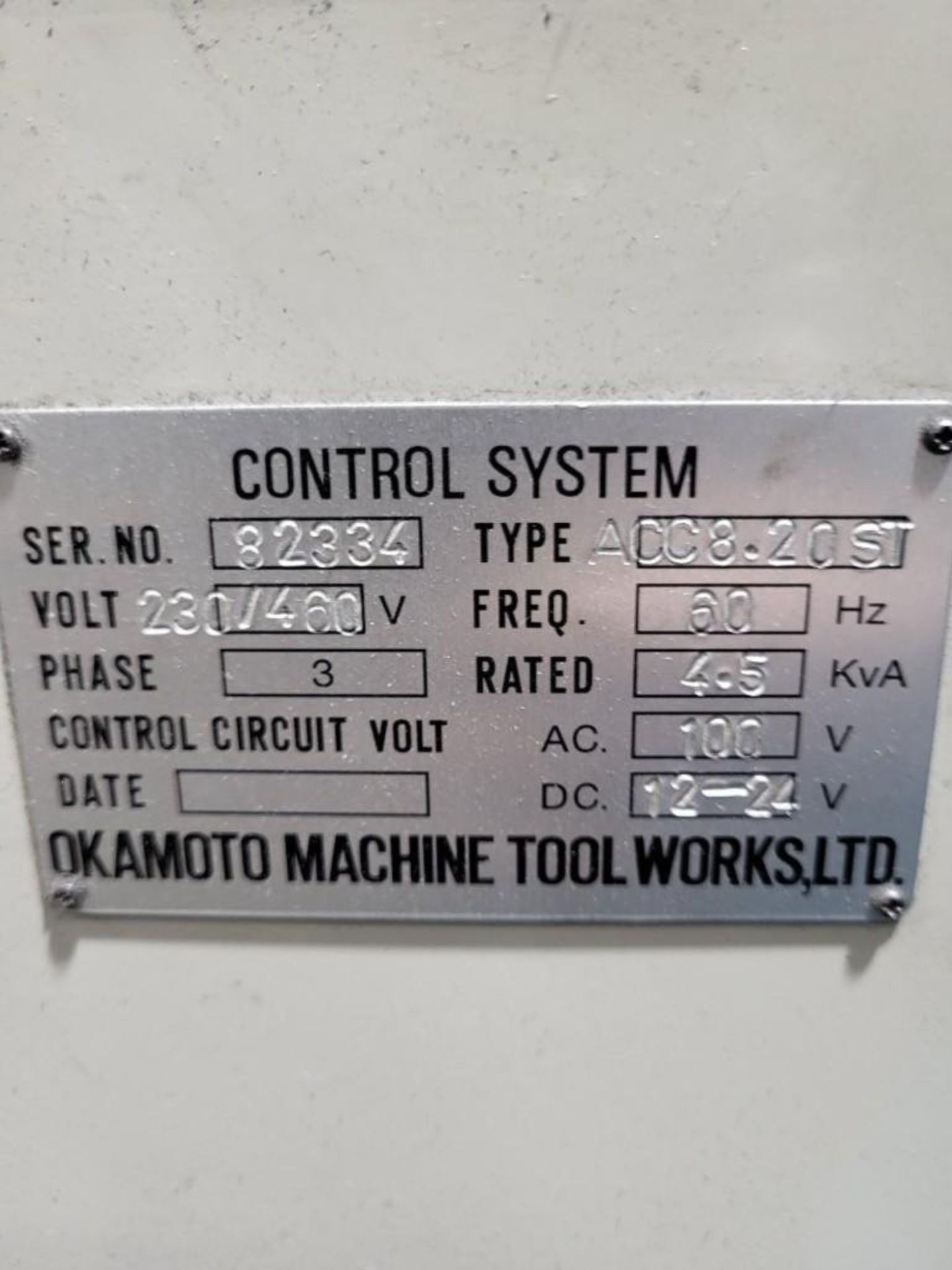 OKAMOTO ACC8.20ST HYDRAULIC AUTOMATIC SURFACE GRINDER, 2012 - Image 13 of 16