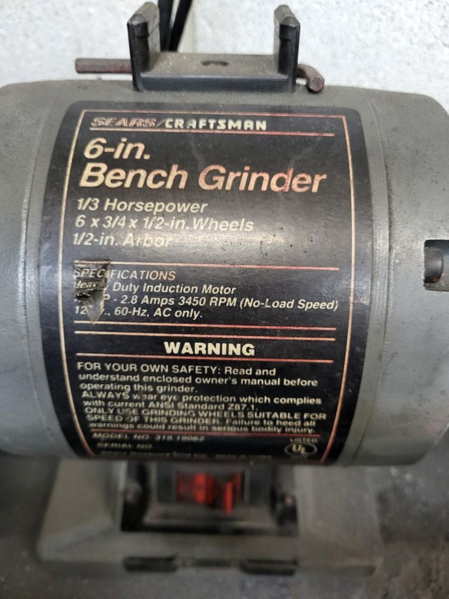 TDR DRILL TAP AND REAMER GRINDER AND CRAFTSMAN 6" BENCH GRINDER - Image 5 of 8