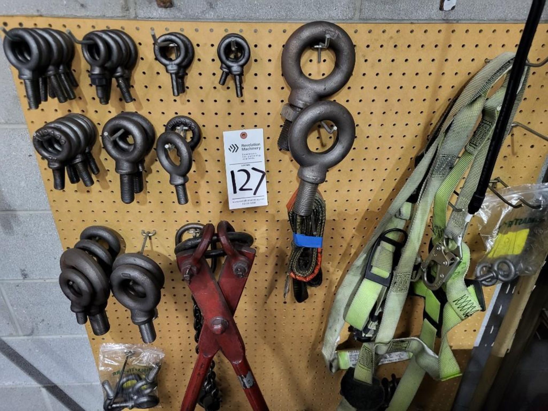 RIGGING SUPPLIES - EYE BOLTS, HARNESS, CHAINS, CLAMP - Image 2 of 5