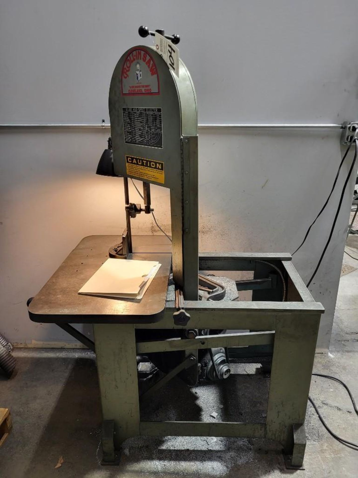 ROLL IN SAW MODEL EF1459 VERTICAL BANDSAW, 1999 - Image 2 of 8