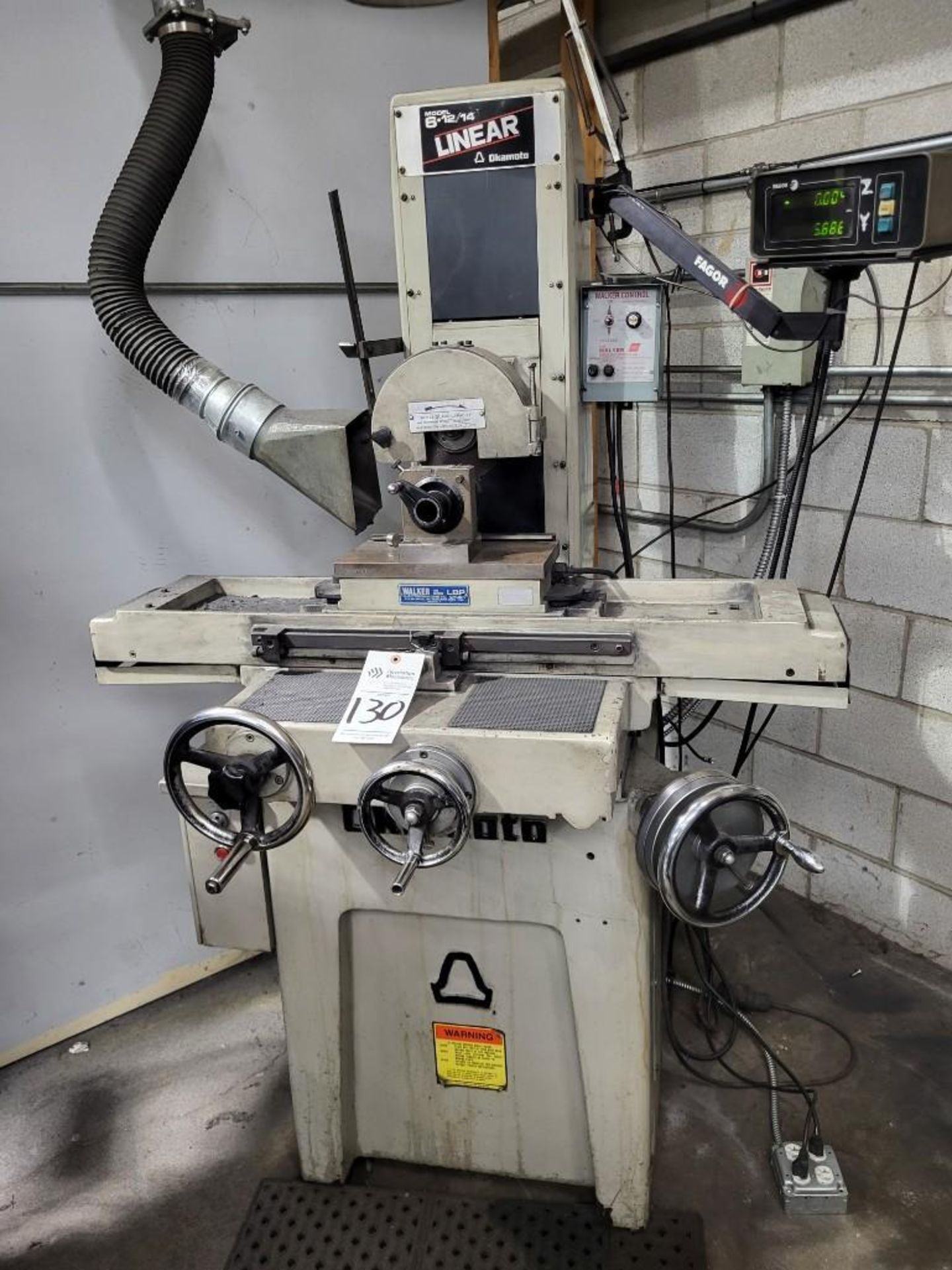 OKAMOTO MODEL PFG 6 12/14 LINEAR MANUAL SURFACE GRINDER - Image 2 of 9