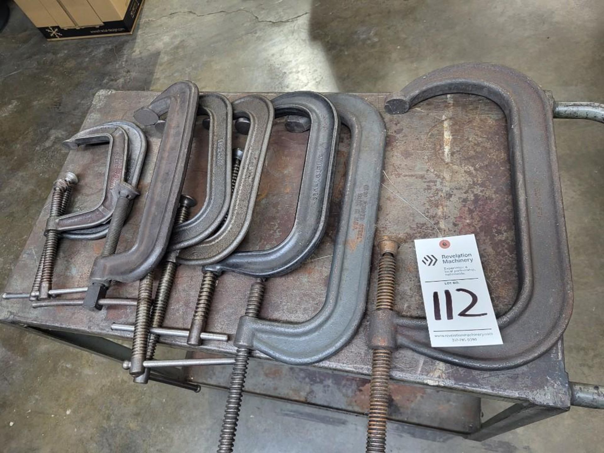 LOT OF ASSORTED C- CLAMPS 12"-6"