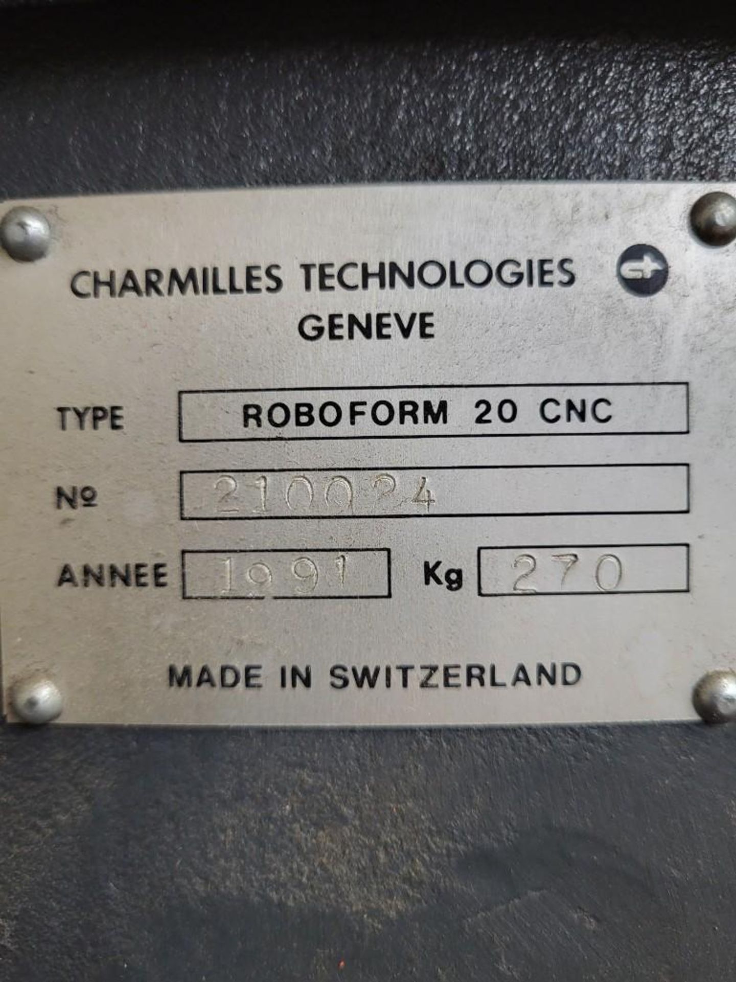 CHARMILLES ROBOFORM 20 CNC SINKER EDM, 1991 - Image 8 of 12