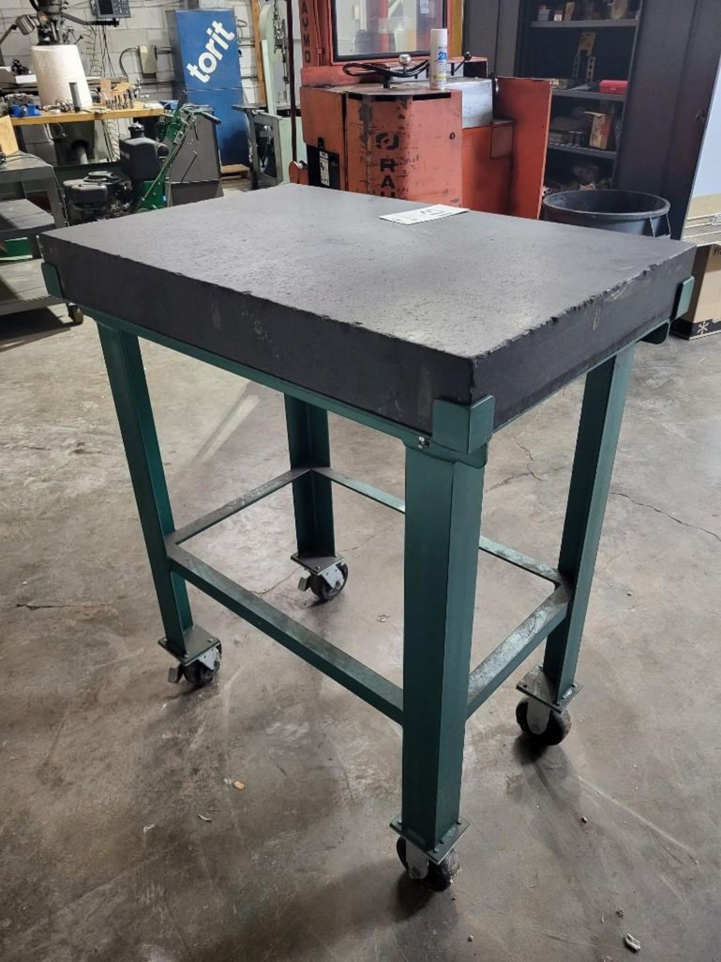 BLACK GRANITE INSPECTION TABLE WITH STAND - Image 4 of 8