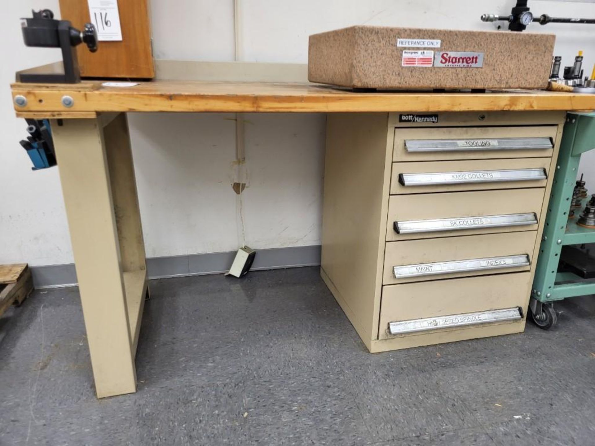 KENNEDY WORK STATION WITH 5 DRAWER CABINET FULL