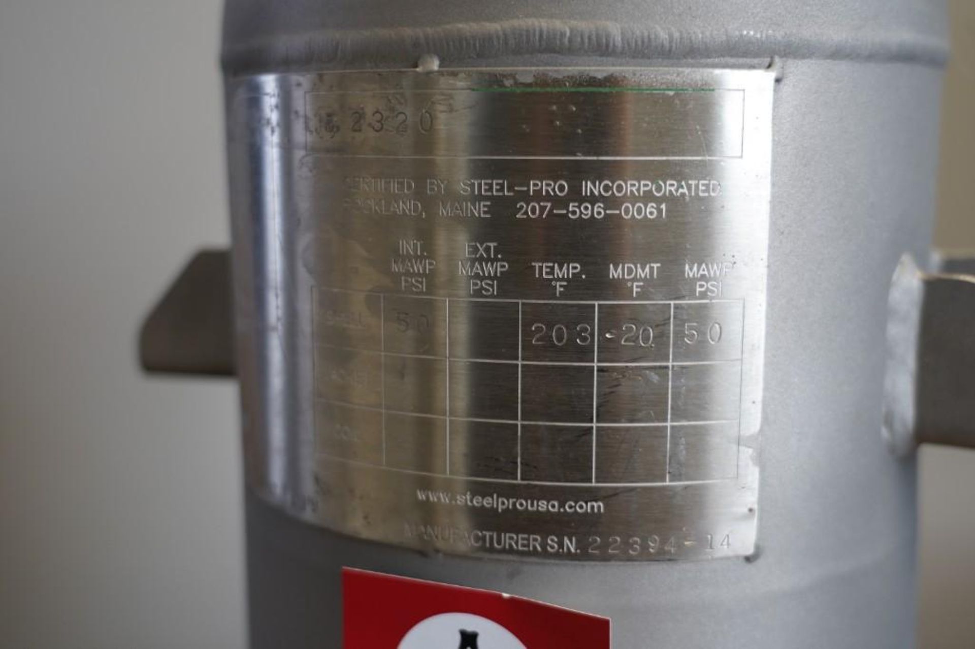 STEEL-PRO MEDIUM PROCESS GAS SATURATION VESSEL - Image 5 of 10