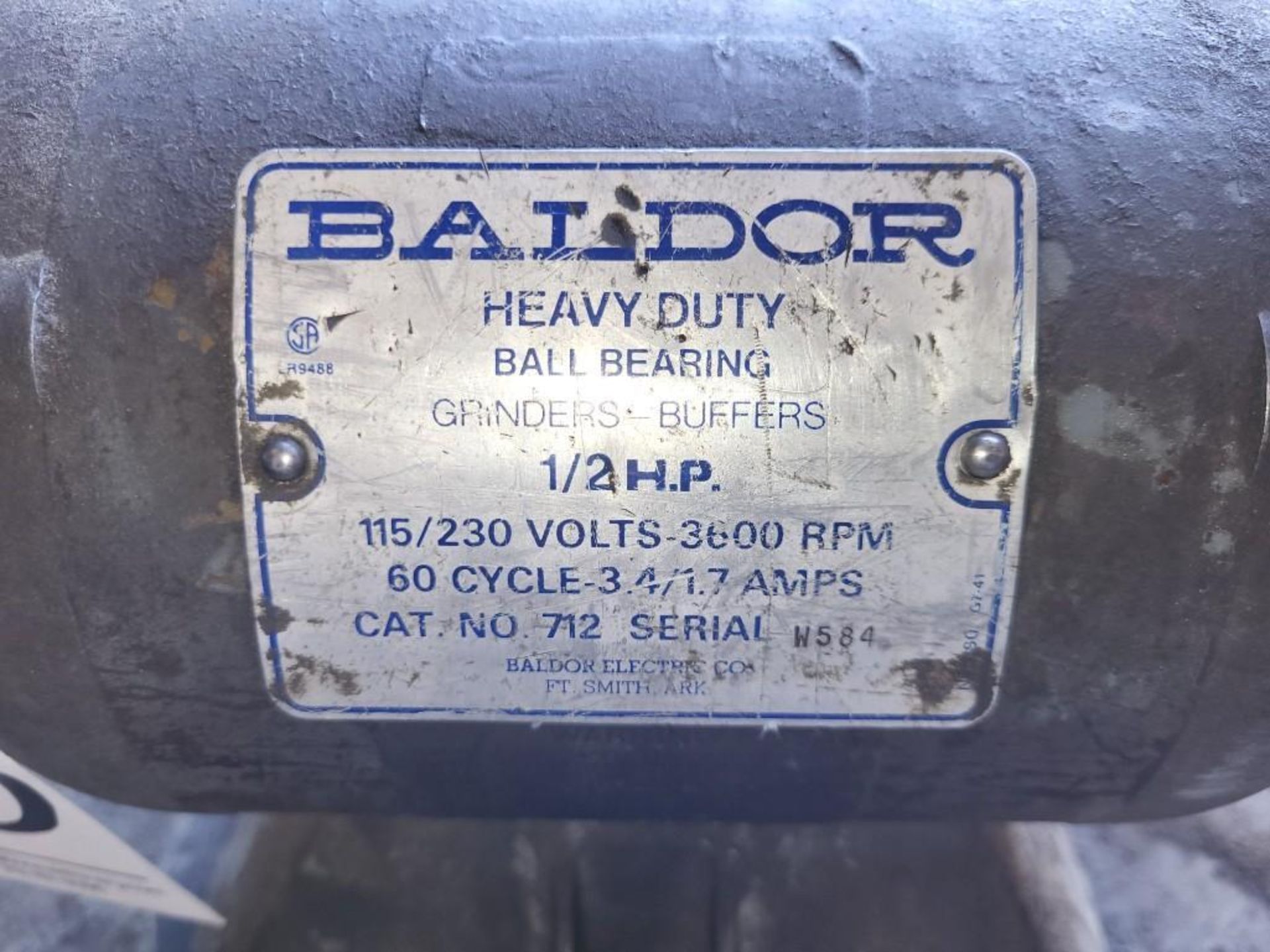 BALDOR 1/2 HP GRINDER BUFFER - Image 6 of 6