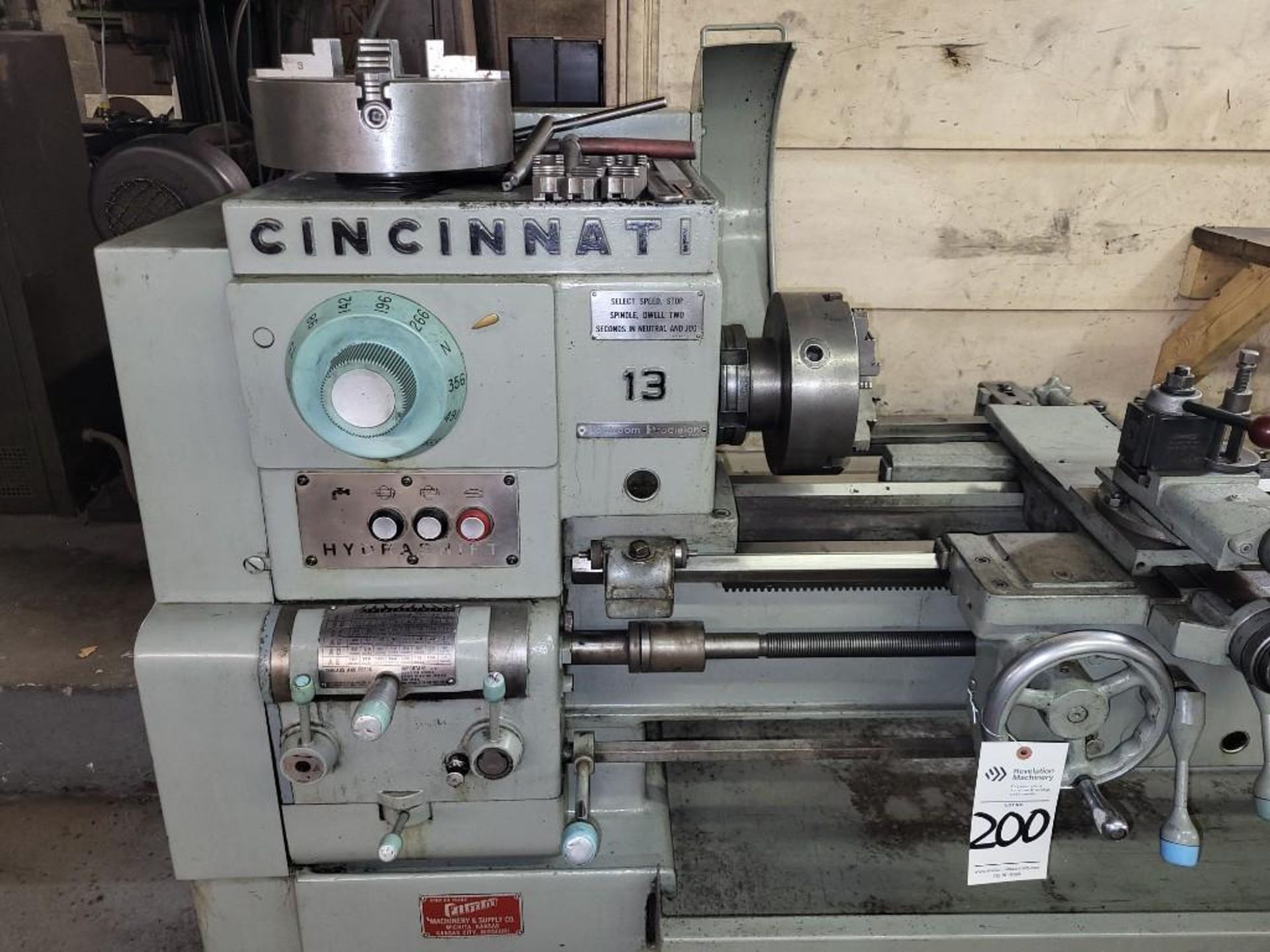 CINCINNATI 13" X 36" HYDRA SHIFT TOOLROOM LATHE - Image 4 of 17