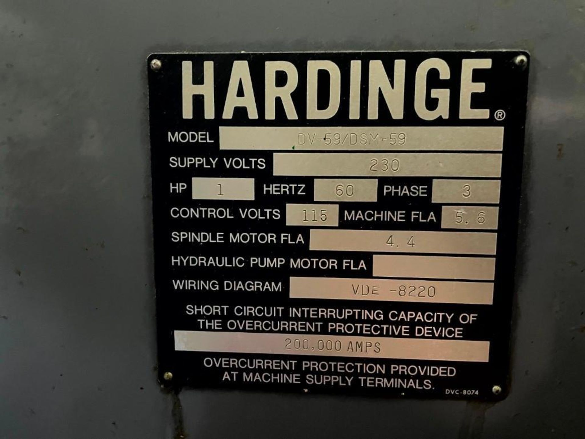 HARDINGE SUPER PRECISION LATHE DV-59 - Image 2 of 10