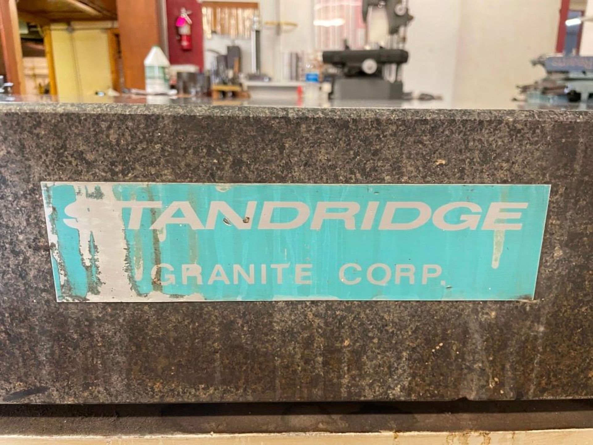 STANDRIDGE GRANITE SURFACE INSPECTION PLATE WITH STAND - Image 2 of 5