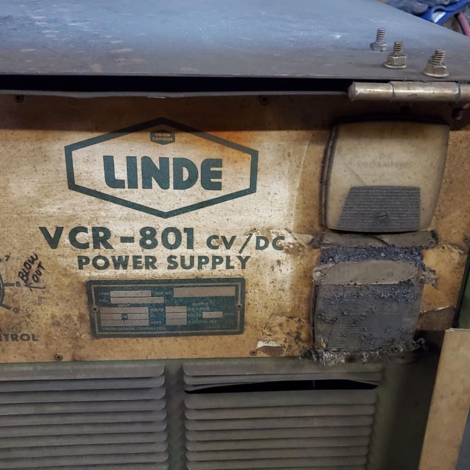 LINDE WELDER POWER SUPPLY, AIR PEENER, MILLER WIRE FEED TORCH AND WELDING SYSTEM, AIR ARC BLAST - Image 7 of 28