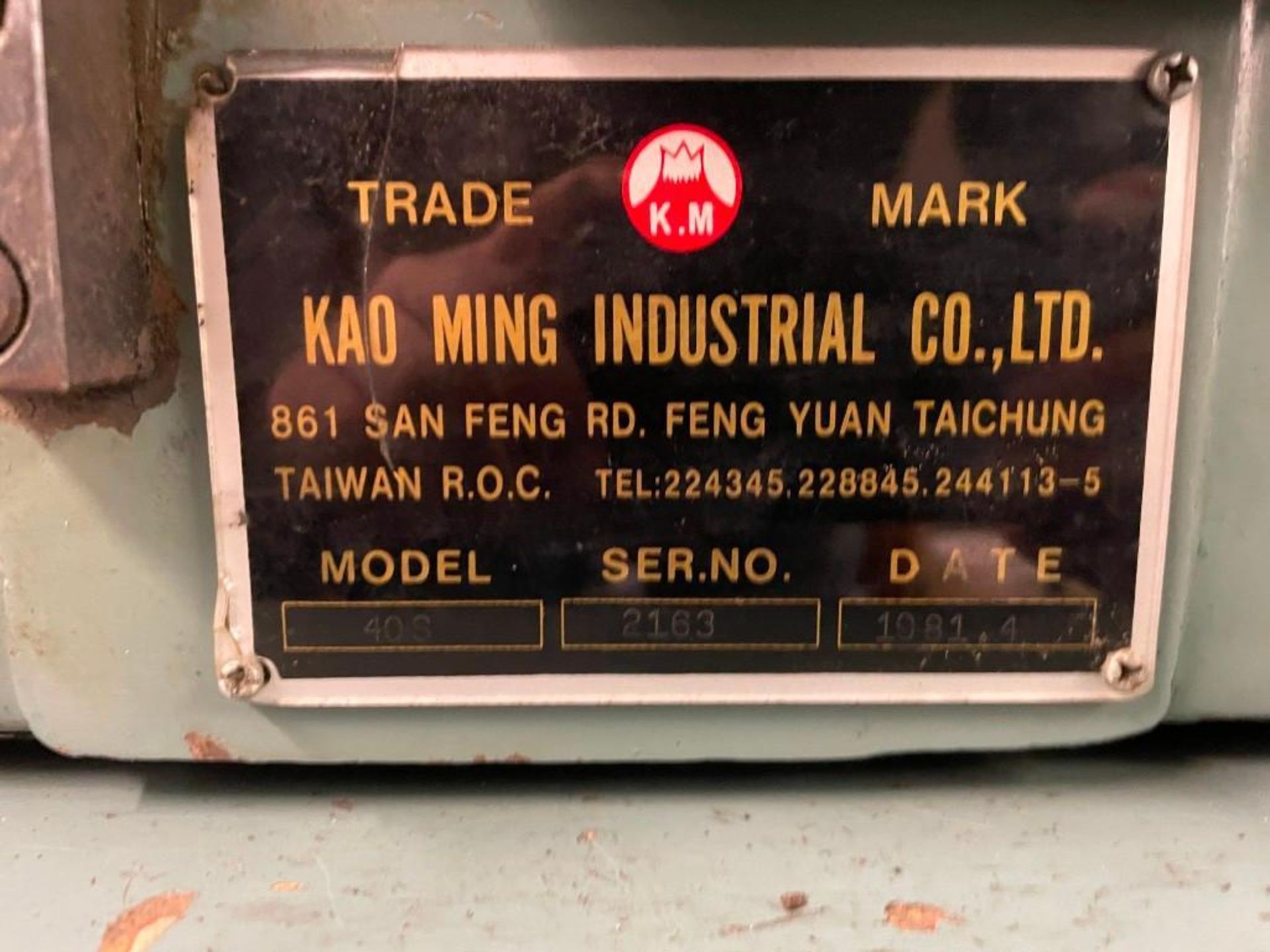 KAO MING KM-40S TOOL AND CUTTER GRINDER - Image 9 of 9