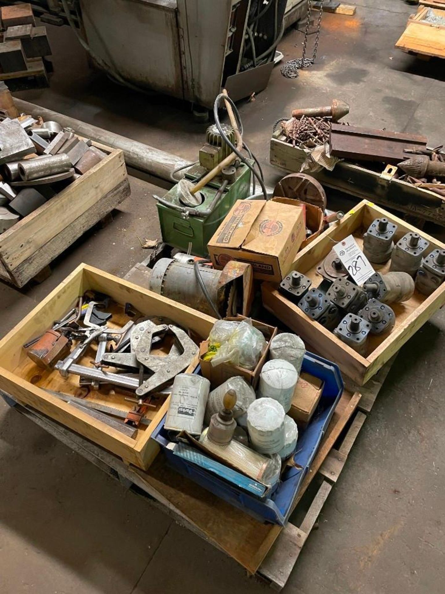 LOT OF CLAMPS, PUMPS, FILTERS
