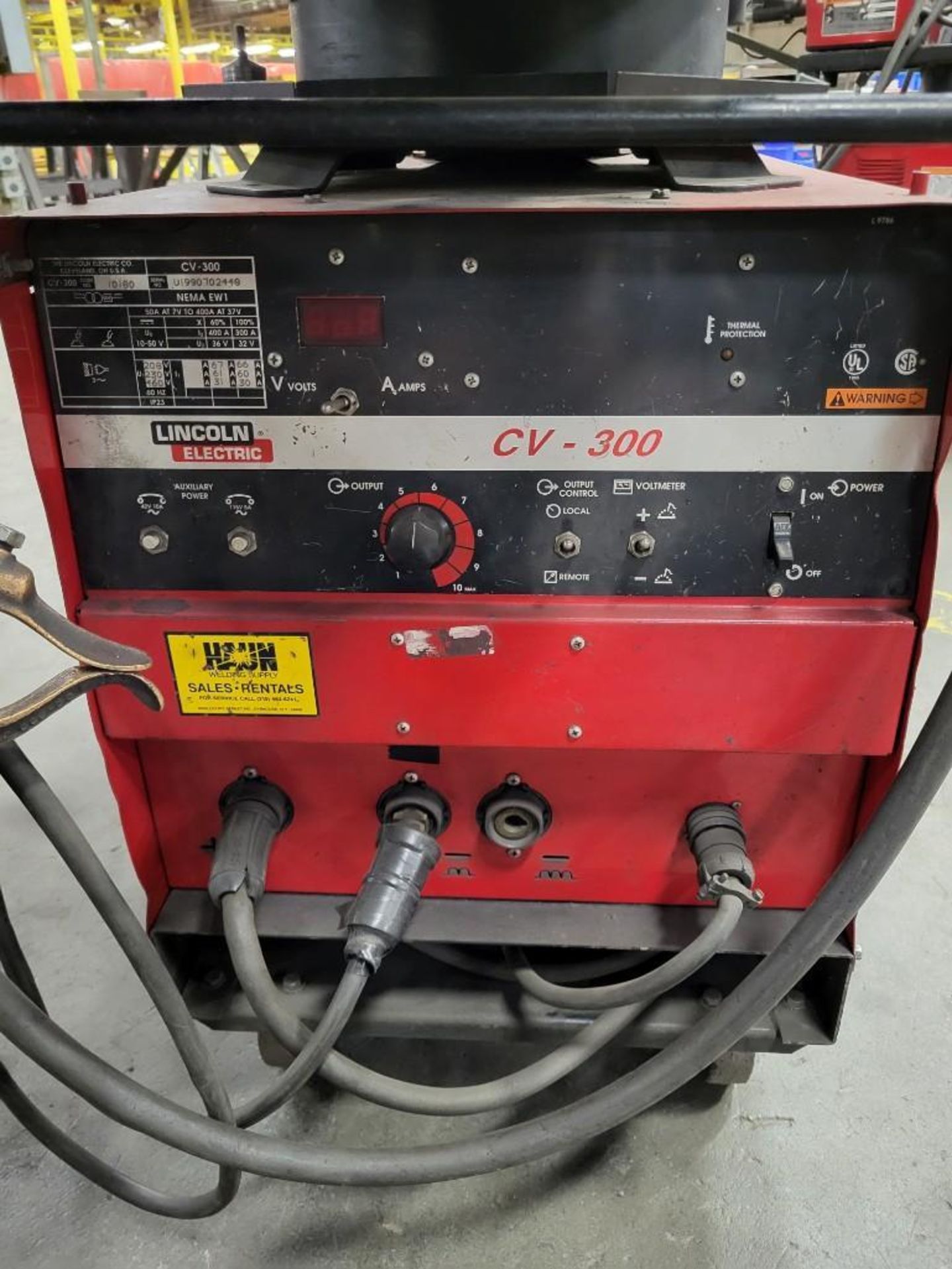 LINCOLN ELECTRIC CV-300 MIG WELDER WITH LN-7 WIRE FEEDER - Image 7 of 9