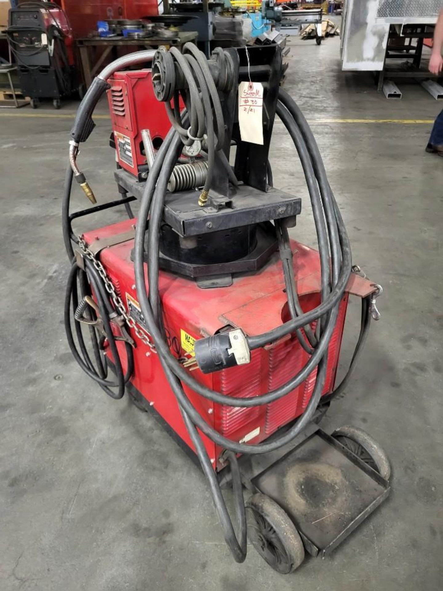 LINCOLN ELECTRIC CV-300 MIG WELDER WITH LN-7 WIRE FEEDER - Image 3 of 9