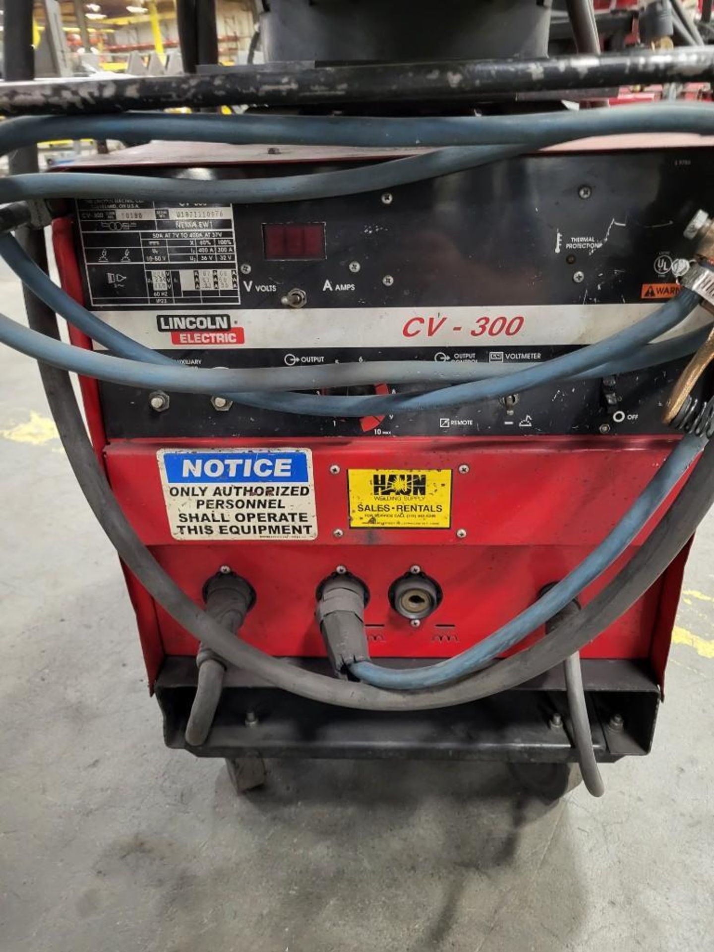 LINCOLN ELECTRIC IDEALARC CV-300 MIG WELDER WITH LN-7 WIRE FEEDER - Image 6 of 8