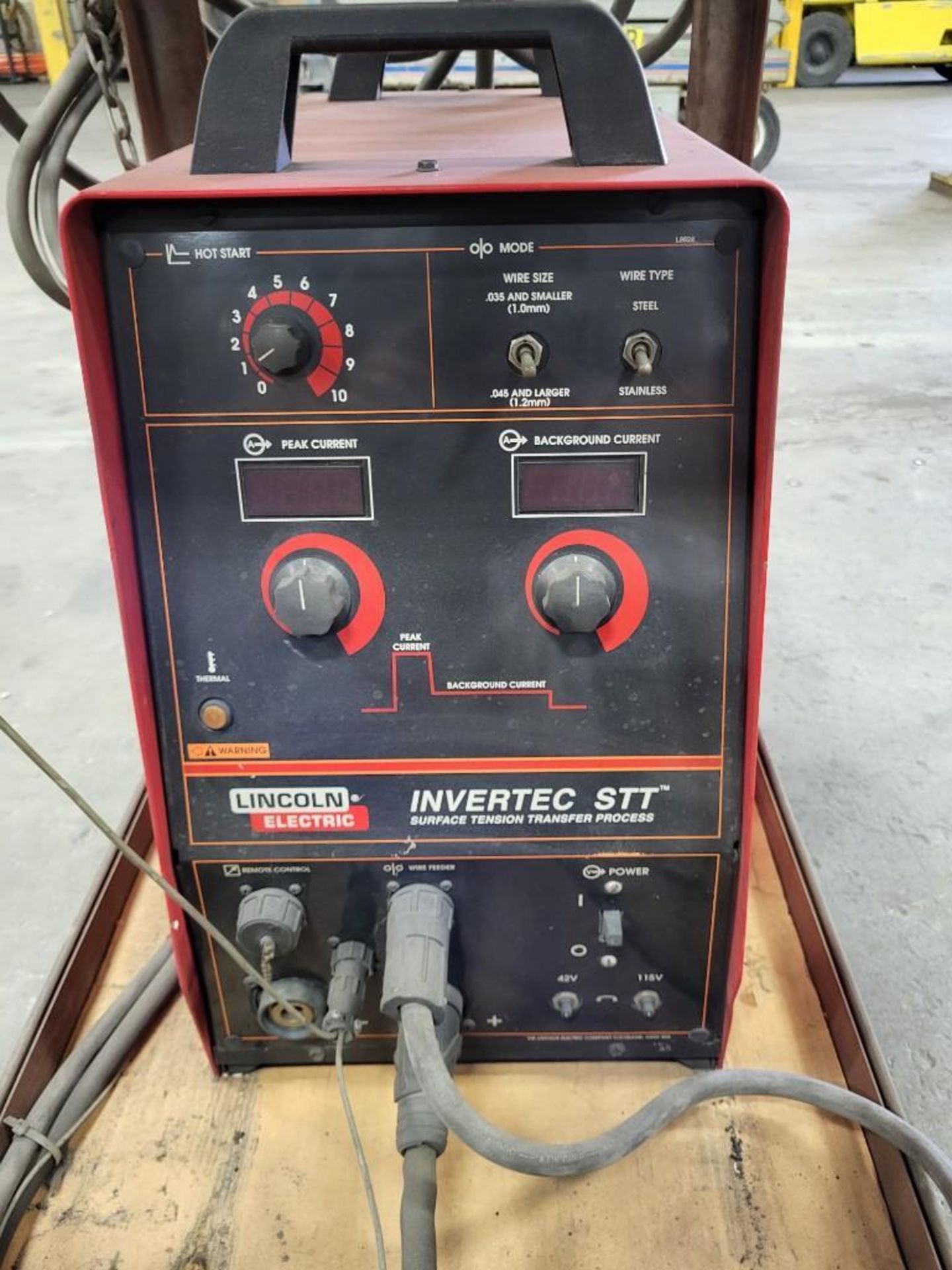 LINCOLN ELECTRIC INVERTEC STT MIG WELDER WITH LN-742 WIREFEEDER - Image 8 of 9