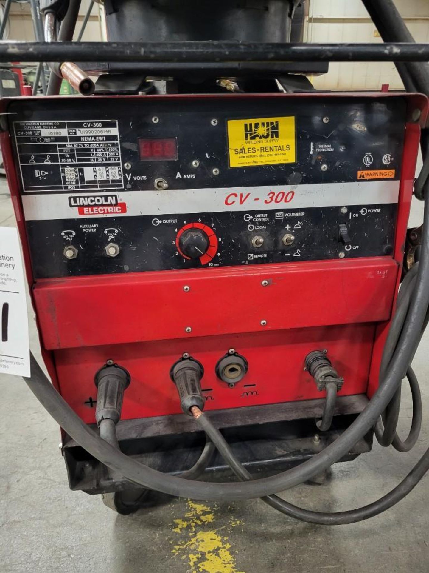 LINCOLN ELECTRIC CV-300 MIG WELDER WITH LN-7 WIRE FEEDER - Image 6 of 8