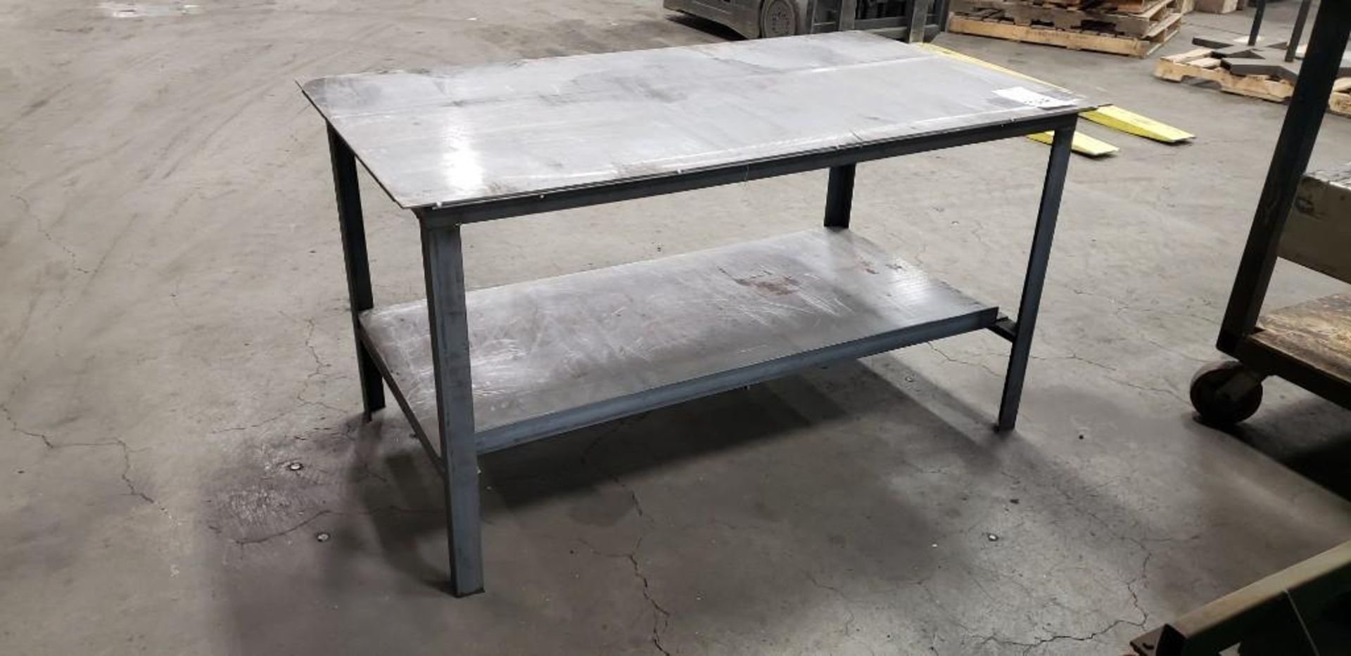 STEEL TABLE 33"X56.5" 30.75" HIGH