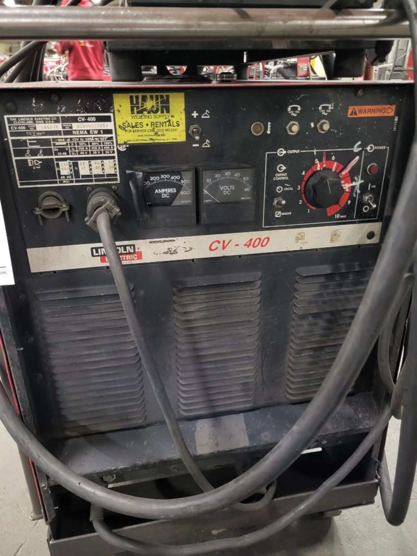 LINCOLN ELECTRIC CV-400 MIG WELDER WITH LN-7 WIRE FEEDER - Image 8 of 9