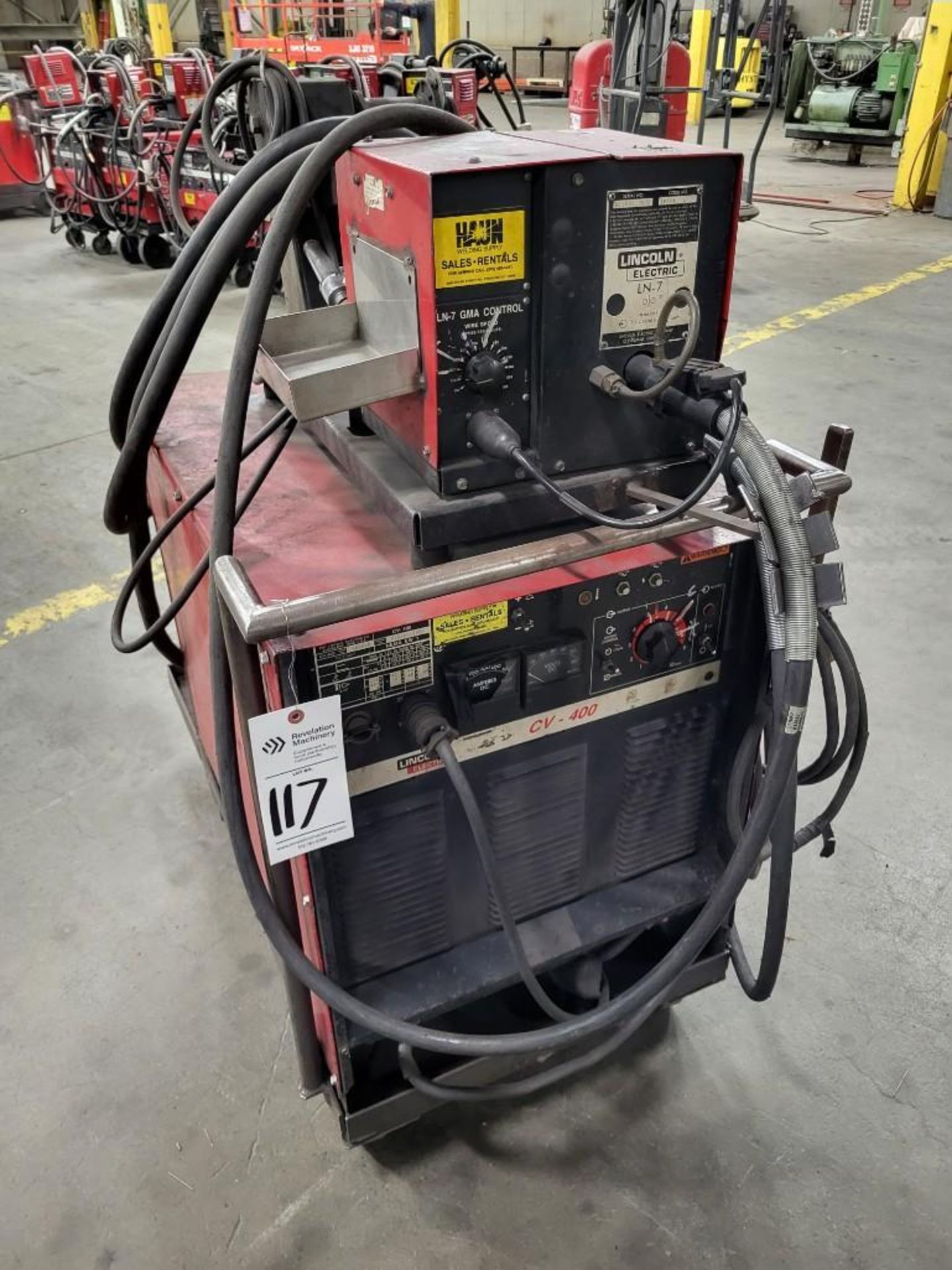 LINCOLN ELECTRIC CV-400 MIG WELDER WITH LN-7 WIRE FEEDER