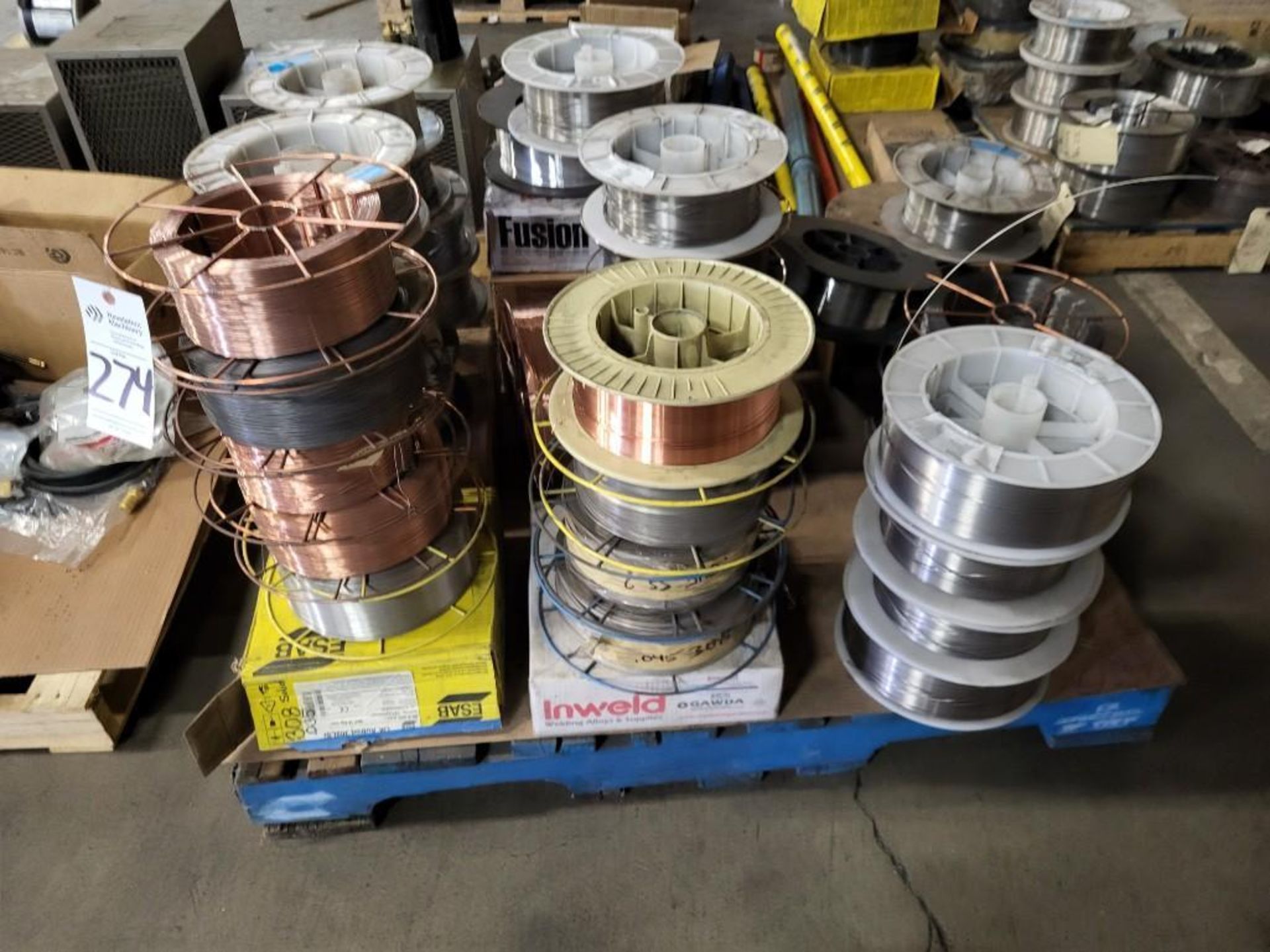 LOT OF WELDING WIRE - APPROX 44 SPOOLS - SEVERAL VARIETIES - Image 2 of 8