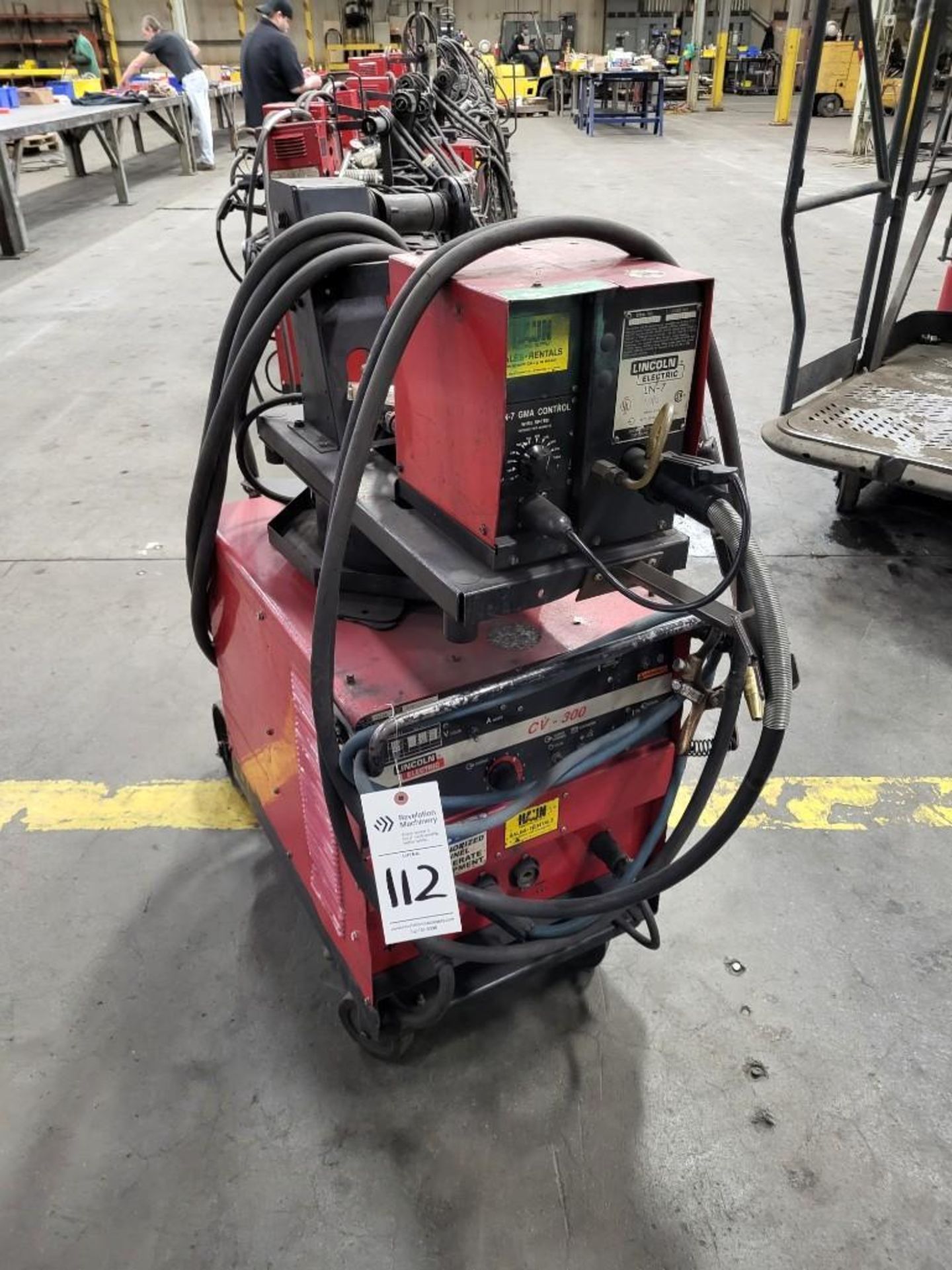 LINCOLN ELECTRIC IDEALARC CV-300 MIG WELDER WITH LN-7 WIRE FEEDER