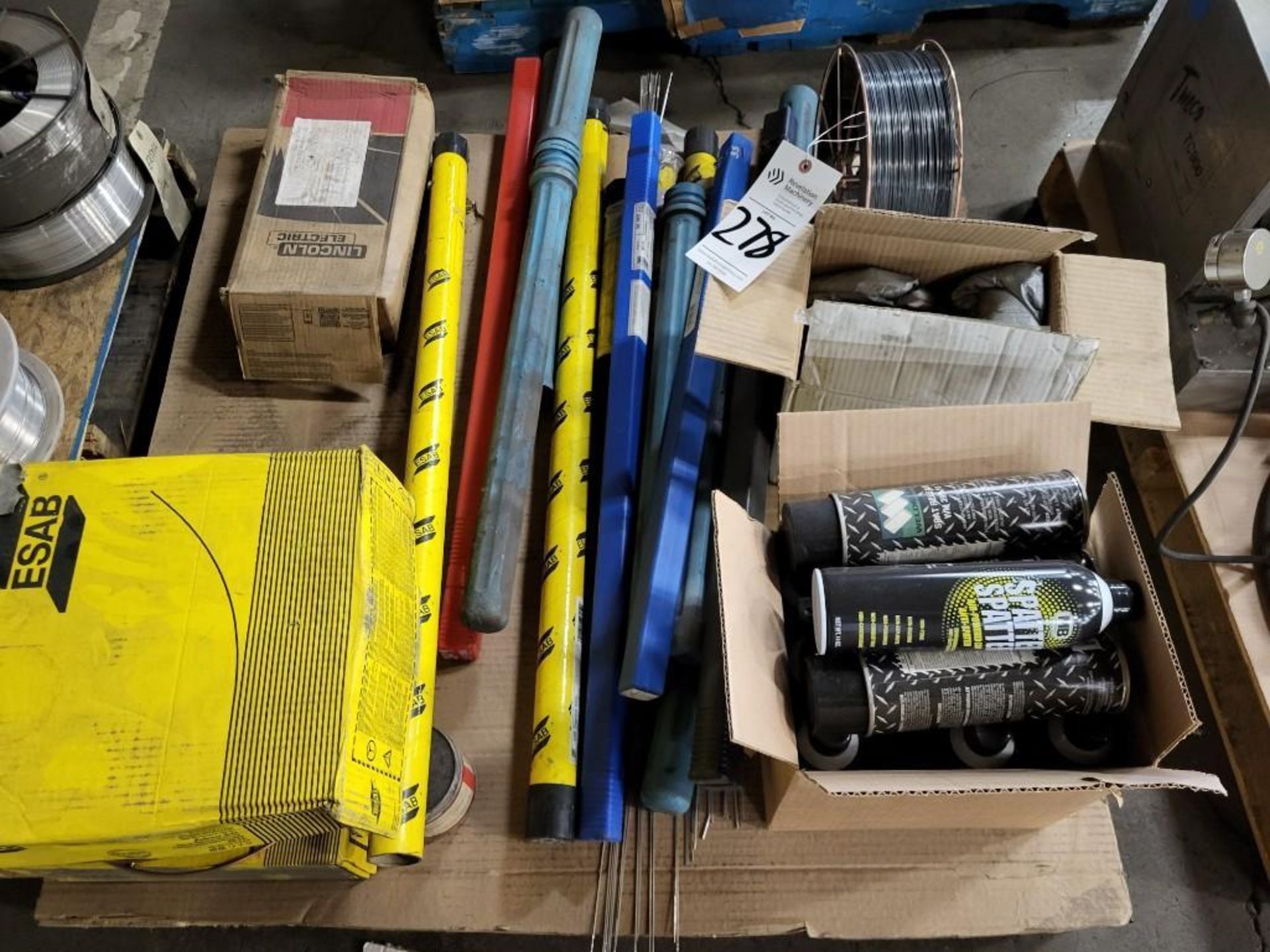 LOT OF WELDING CONSUMABLES, WIRE, WELDING RODS, ELECTRIC MOTOR - Image 2 of 9