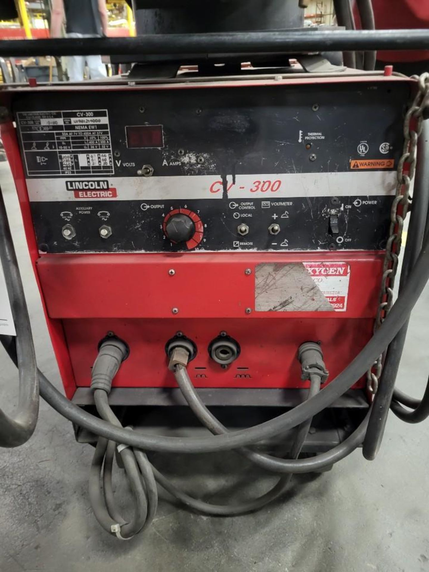 LINCOLN ELECTRIC CV-300 MIG WELDER WITH LN-7 WIRE FEEDER - Image 7 of 9