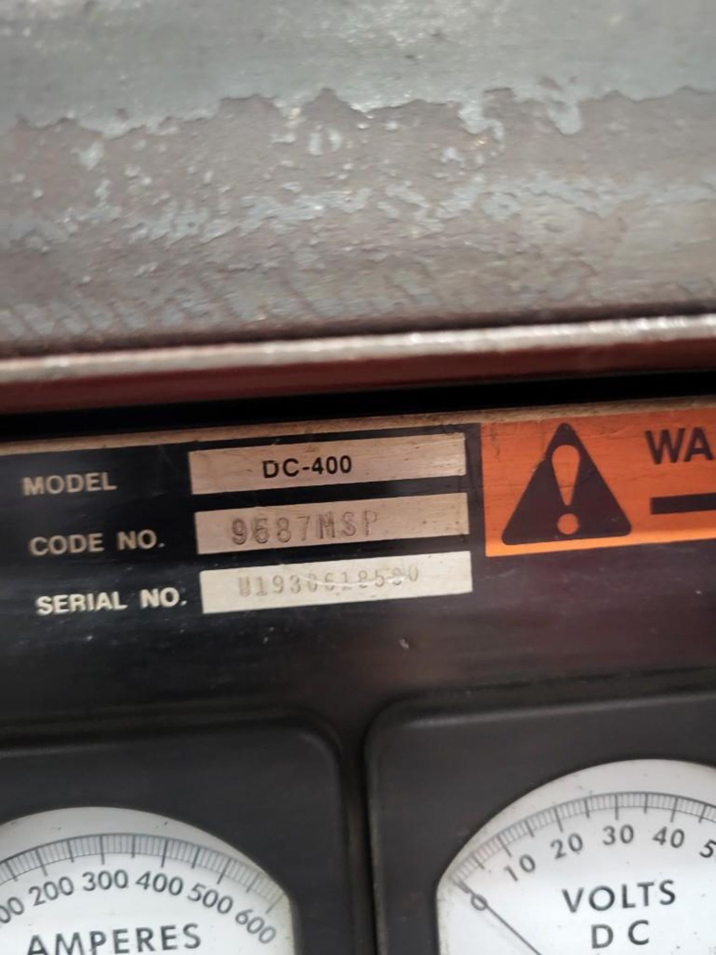 LINCOLN ELECTRIC IDEALARC DC-400 MULTIPROCESS WELDER WITH LN-7 WIRE FEEDER - Image 9 of 10